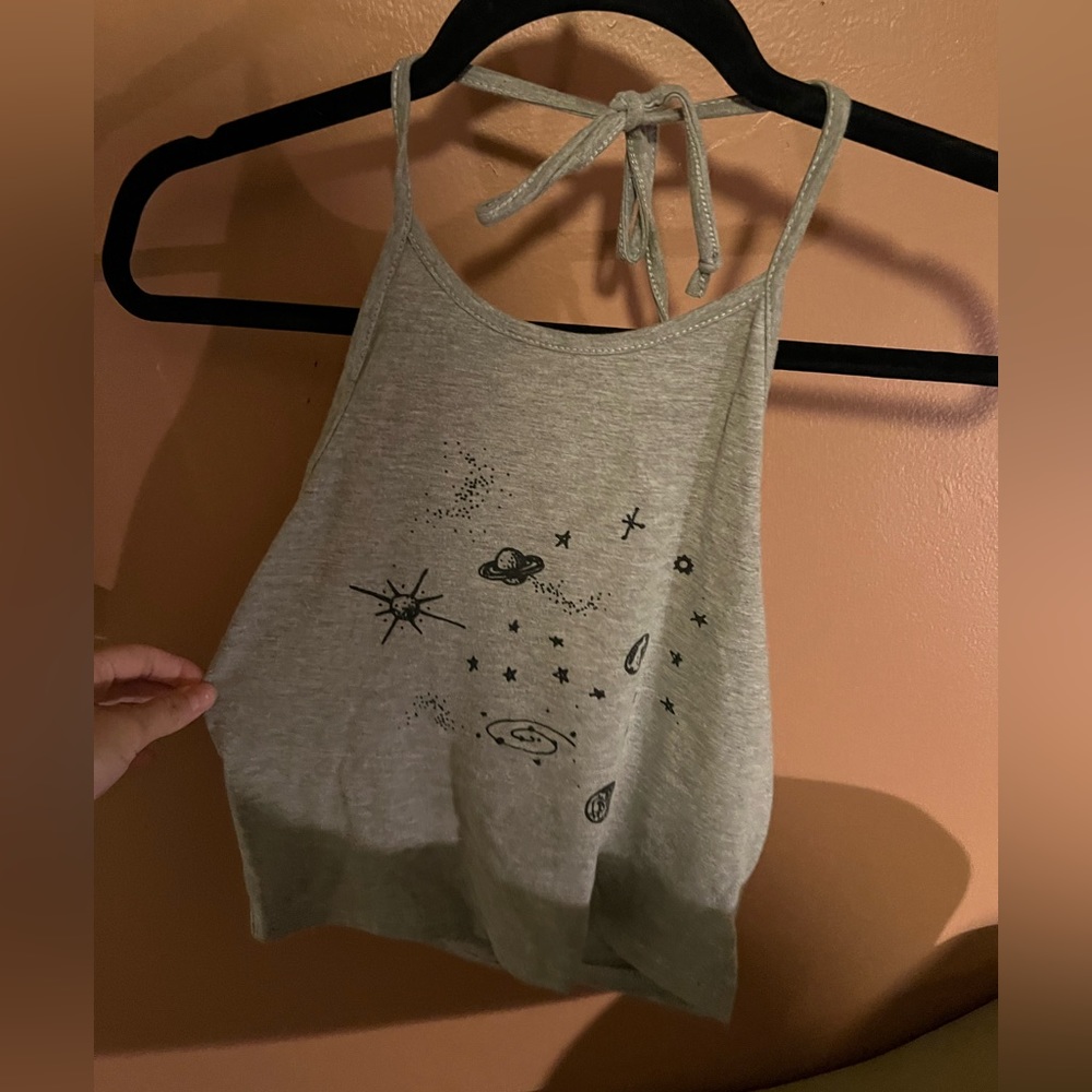 Spaced out halter top